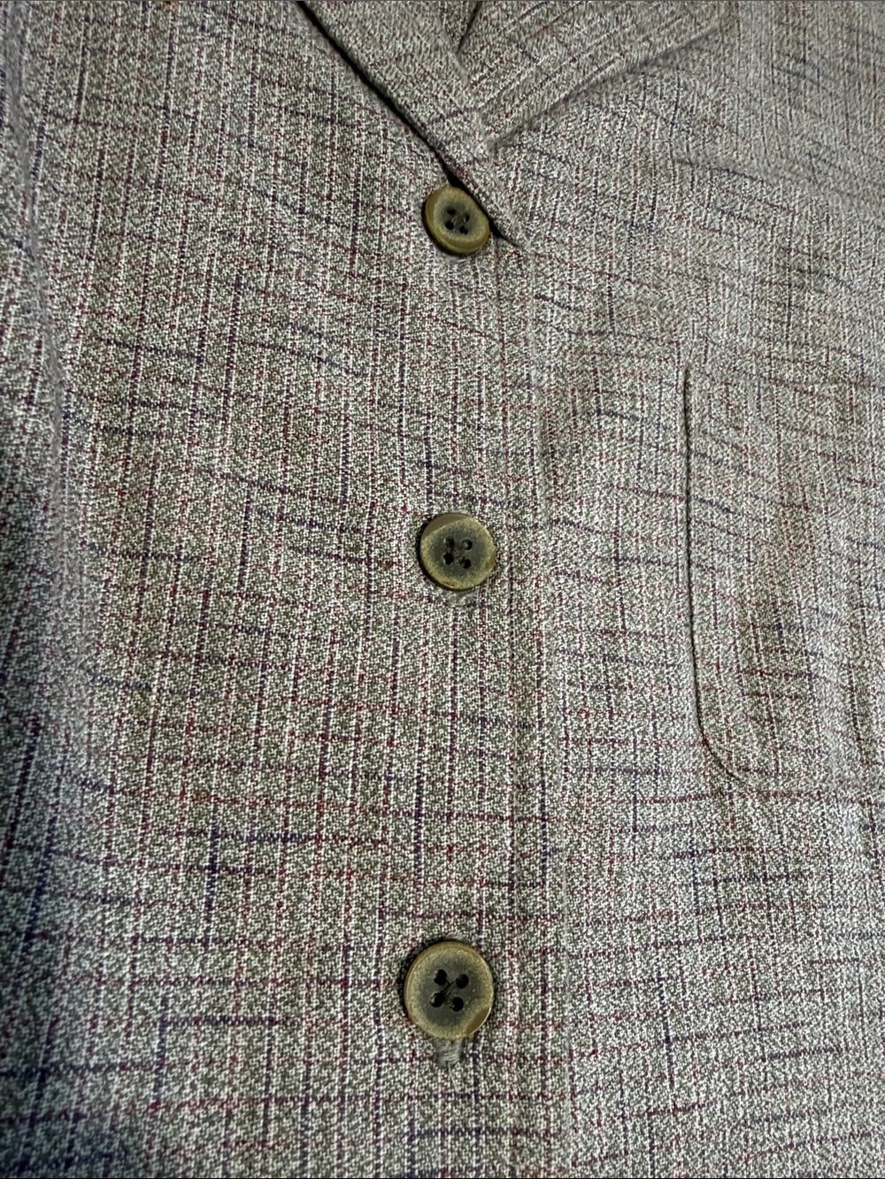 NWOT Columbia Sleeveless Gray & Purple Cotton Textured Button-Up Sleeveless Top - Picture 8 of 8